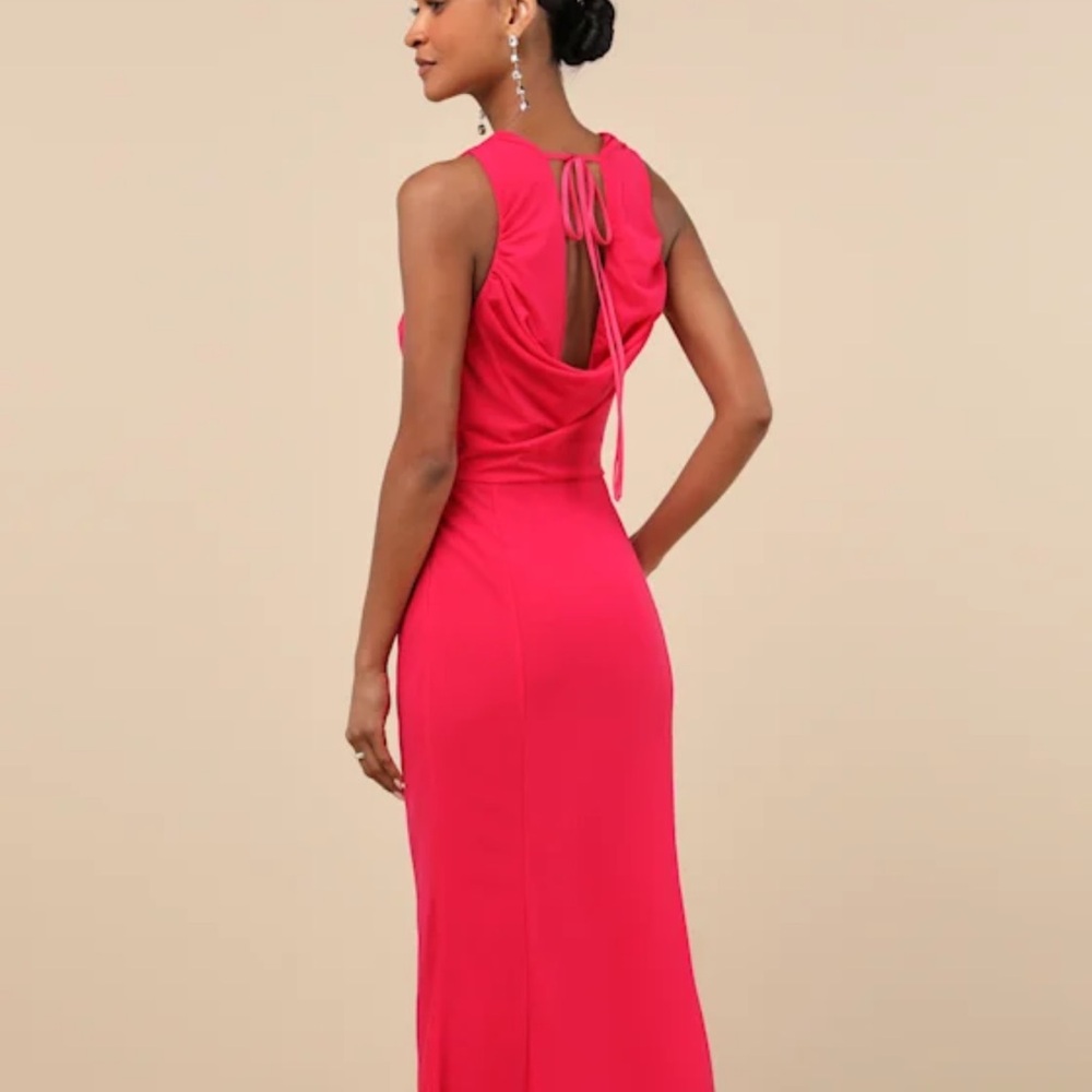 Lulu's Vibrant Pink Maxi Dress - Picture 2 of 4